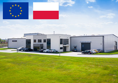 Our headquarter photo with UE and Poland flag